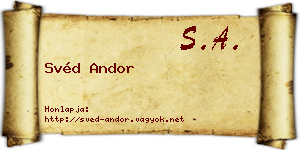Svéd Andor névjegykártya