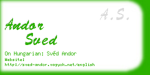 andor sved business card